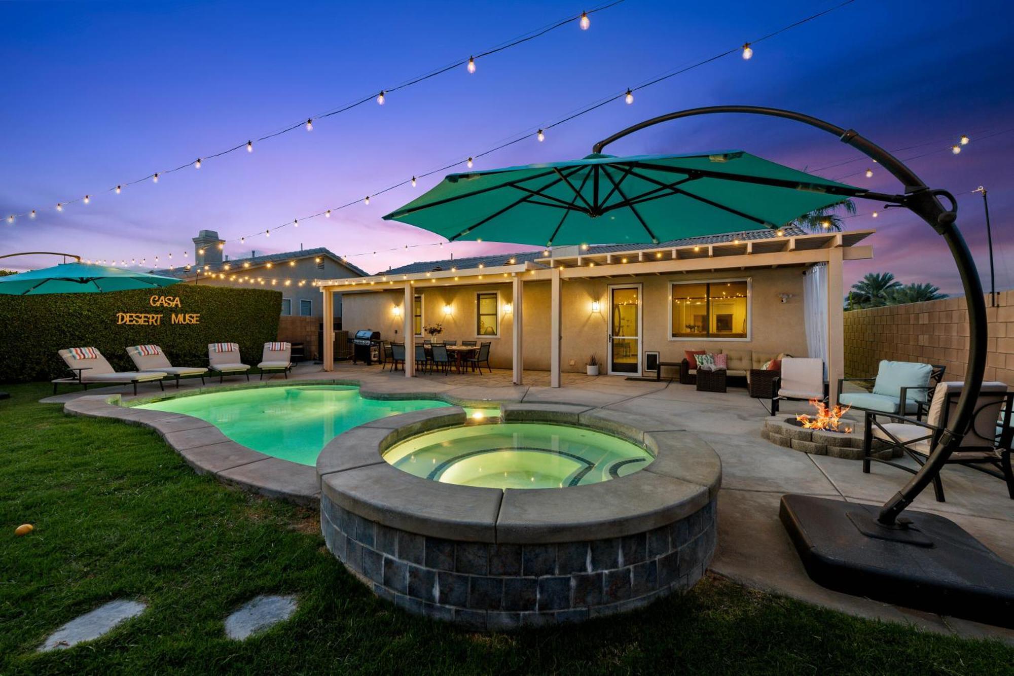 Casa Desert Muse With Heated Pool Spa Firepit Mini Golf And Games Індіо Екстер'єр фото