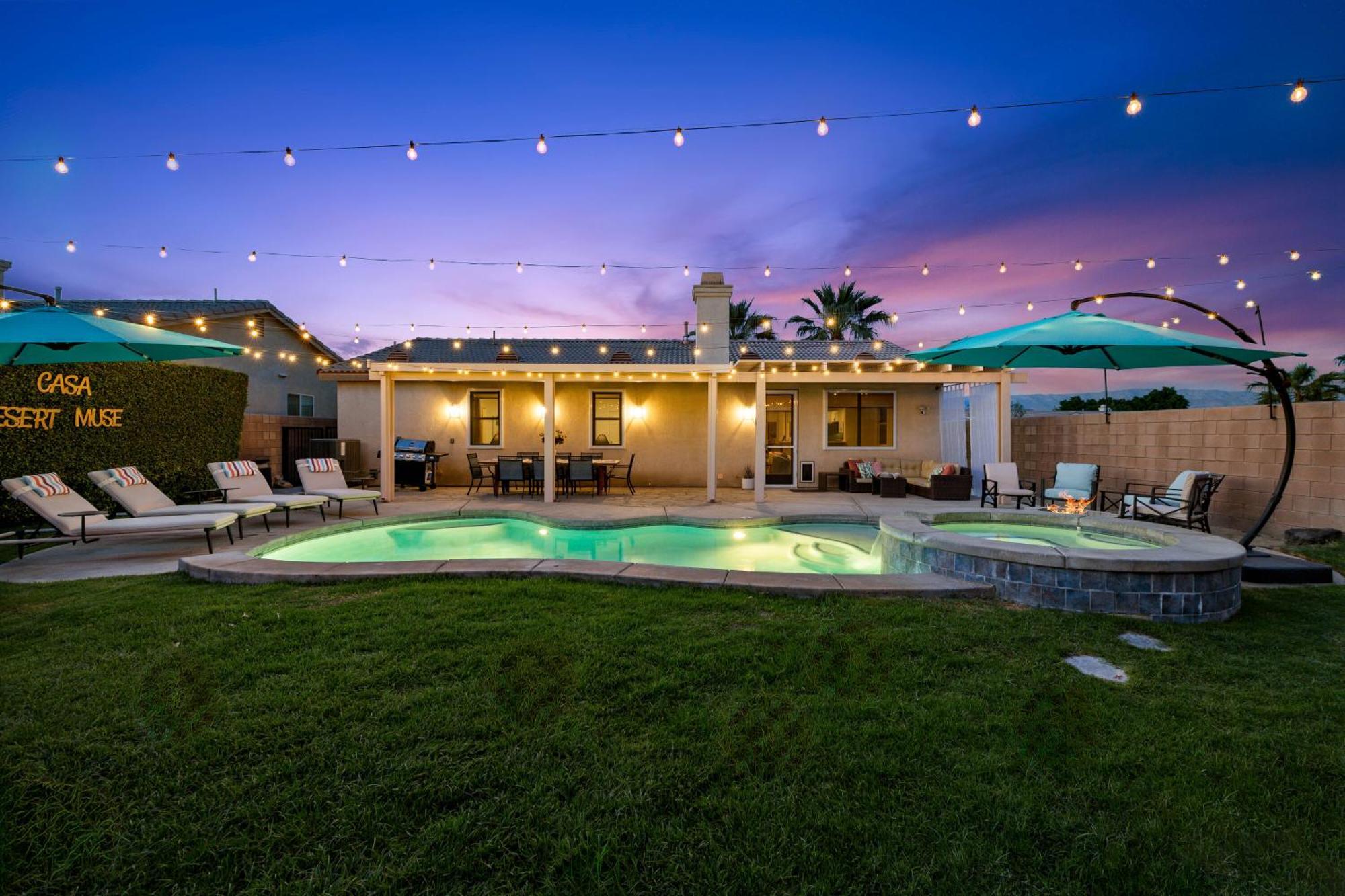 Casa Desert Muse With Heated Pool Spa Firepit Mini Golf And Games Індіо Екстер'єр фото
